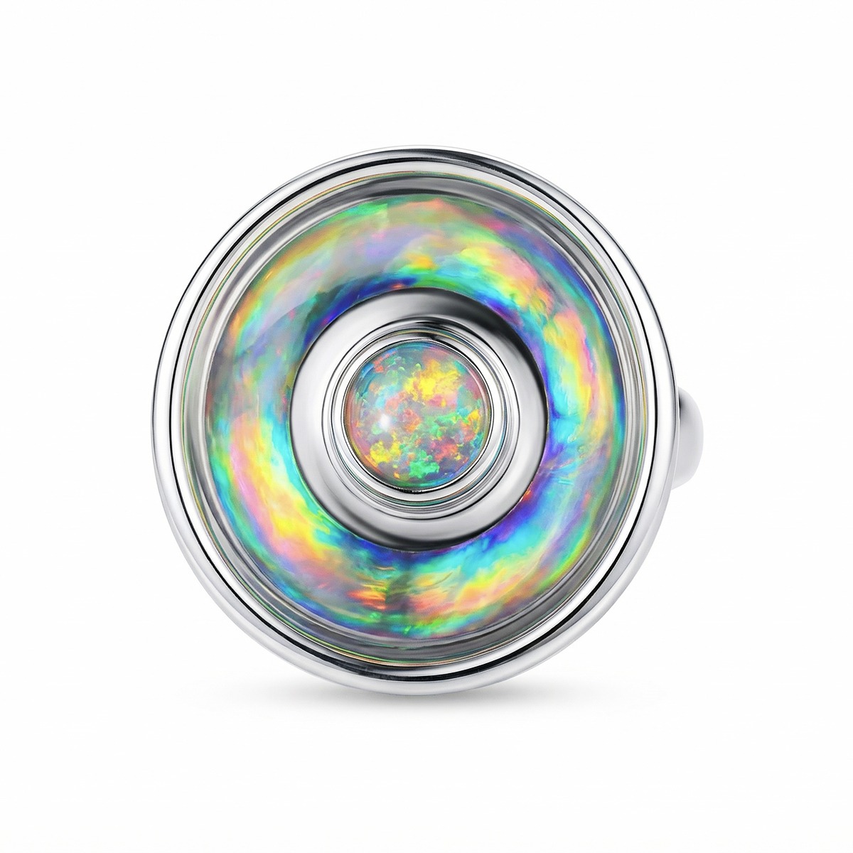 Cosmic Bowl Reflection Opal Ring