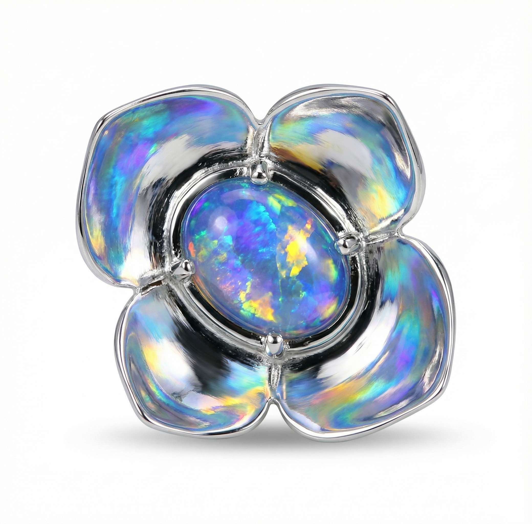 Petal Reflection Opal Ring