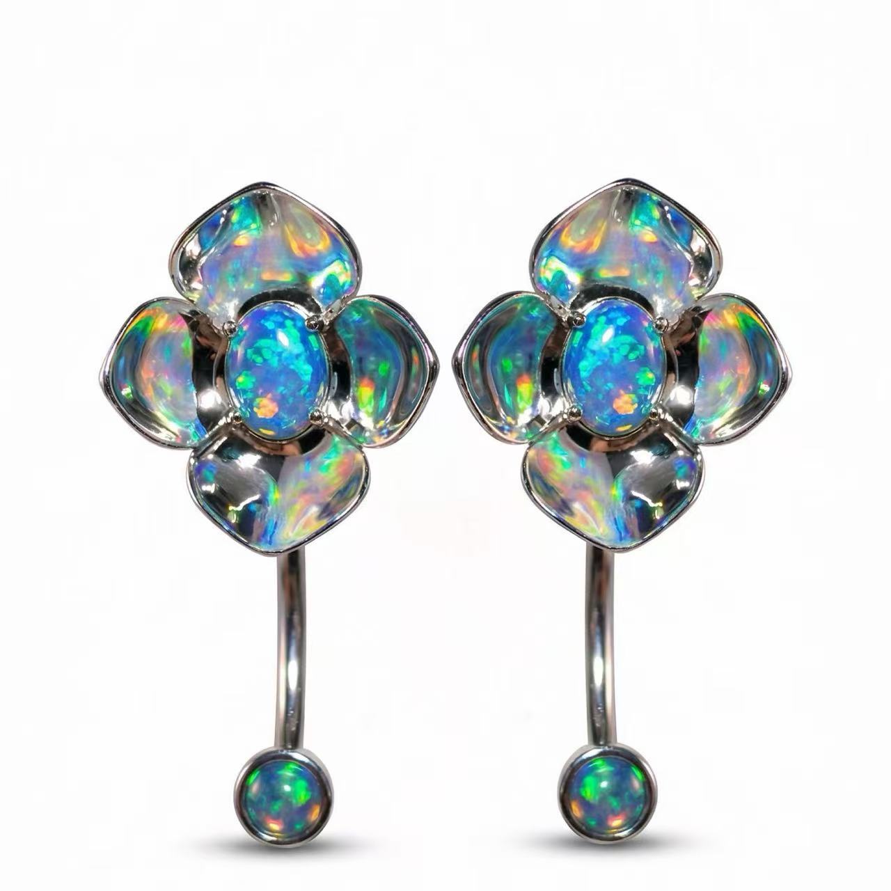 Petal Reflection Opal Studs Pro