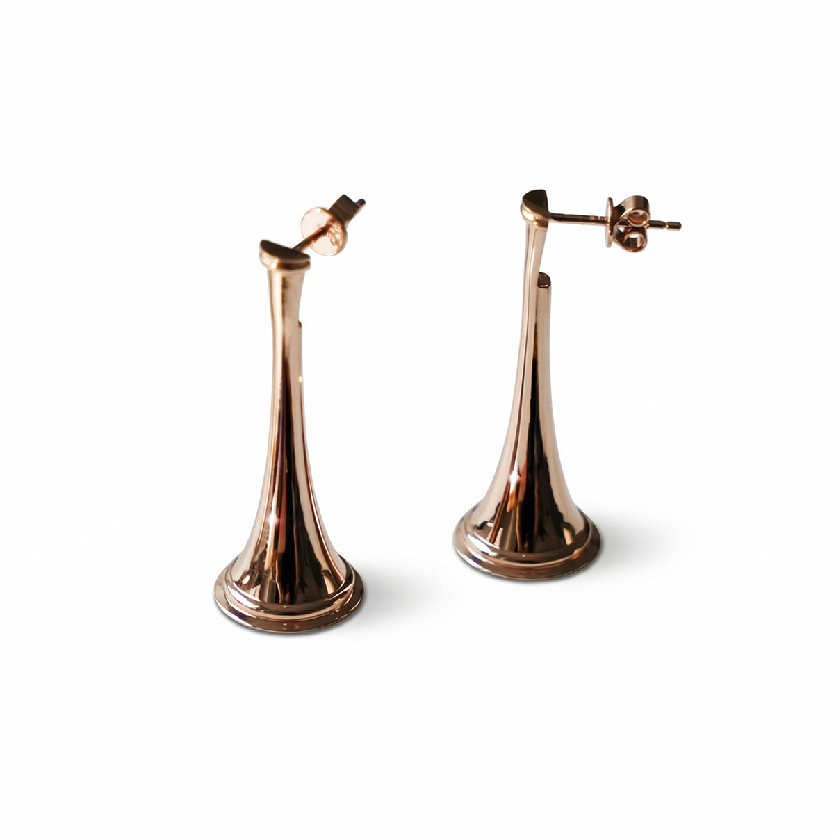 Trumpet Silhouette Statement Studs