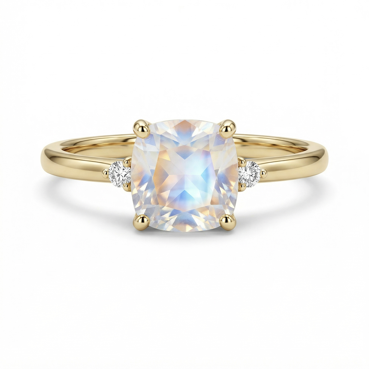 Cushion-cut Moonstone Ethereal Ring