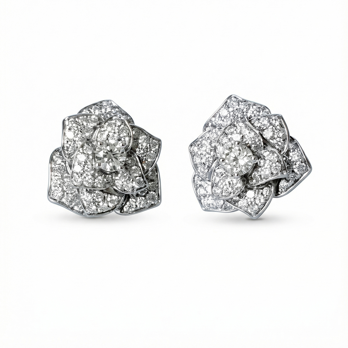 Midnight Rose Diamond Studs