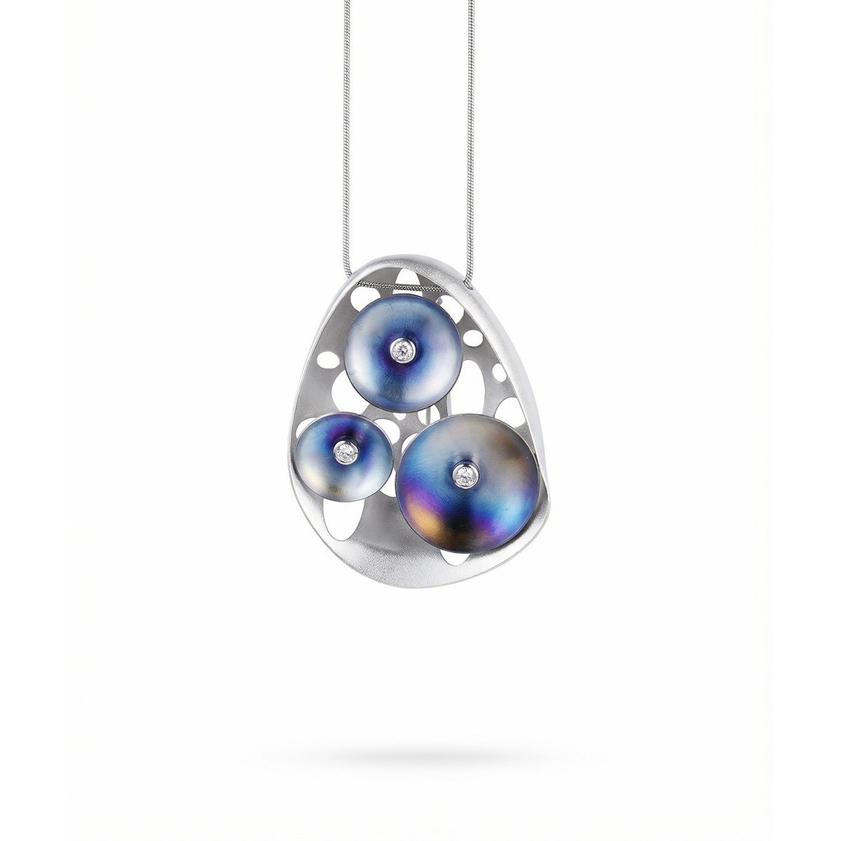 Autumn Leaf No. 2 Harmonic Titanium Pendant