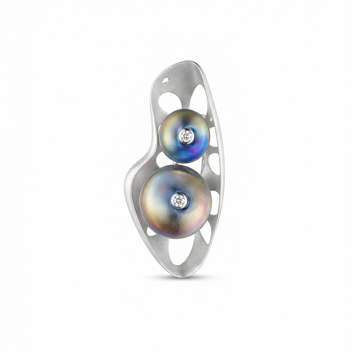 Autumn Leaf No. 3 Harmonic Titanium Pendant