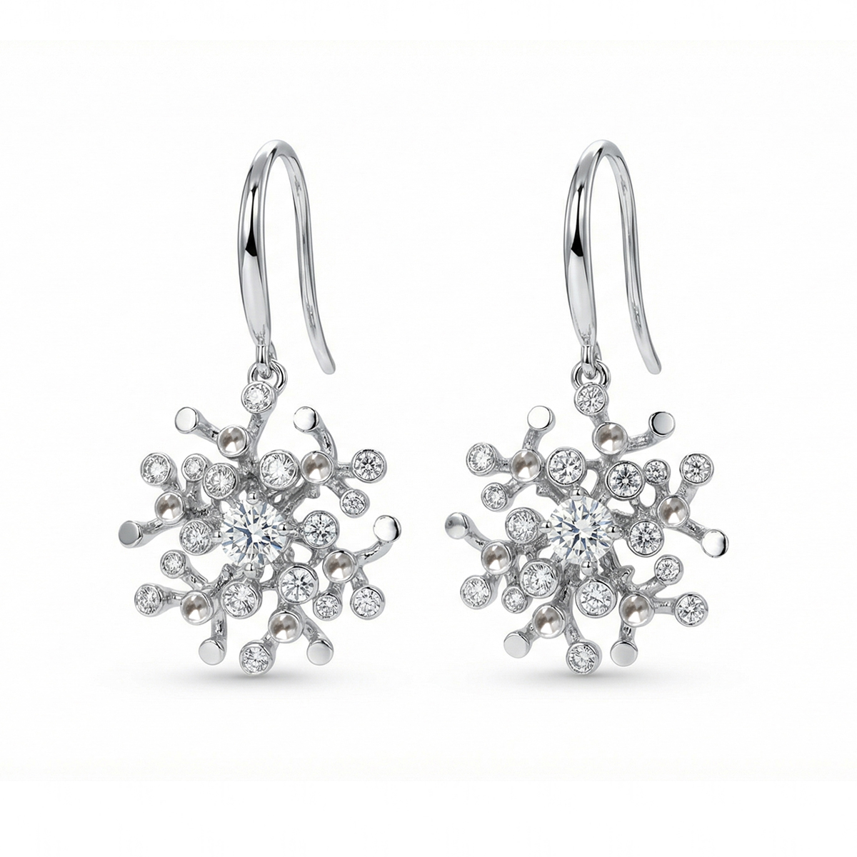 Snowflake Drop Earrings